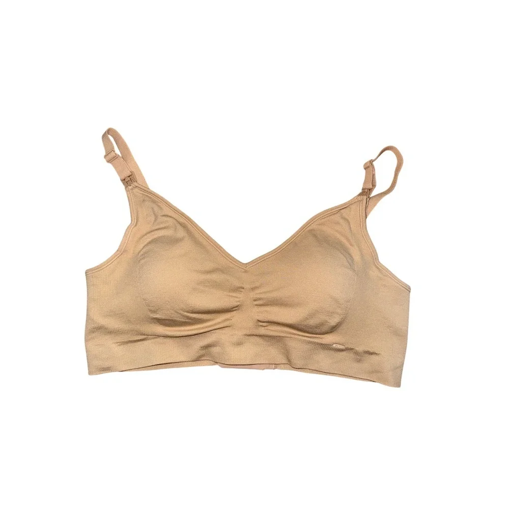 Quince Seamless Nursing Bra Beige Nude Maternity L RG001 seamless smooth NWOT